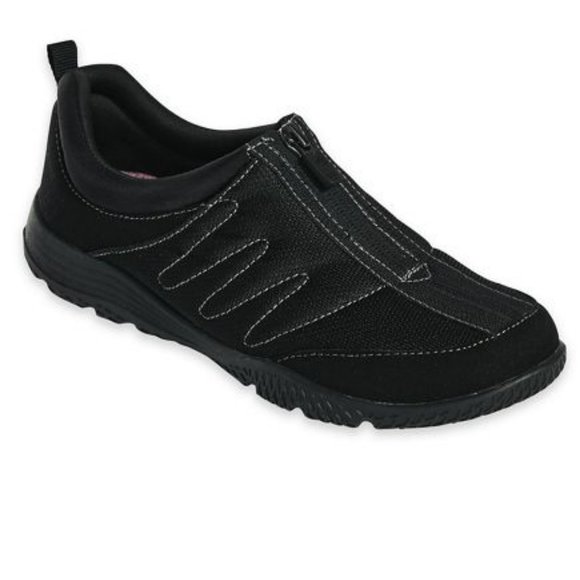 EASY SPIRIT womens Slip On shoes athletic training walking zip up sneakers black - Picture 1 of 5